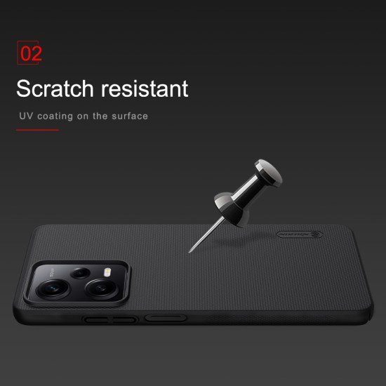 Husa protectie spate din plastic negru pentru Redmi Note 12 5G / Poco X5 5G