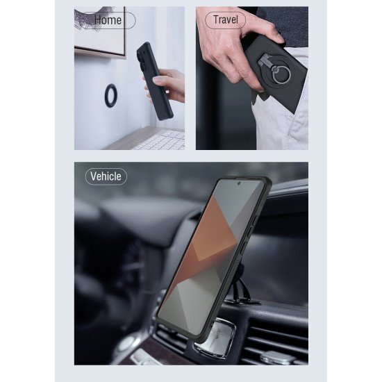 Husa magnetica protectie spate din plastic negru pentru Redmi Note 13 Pro+ 5G
