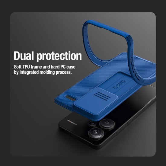 Husa protectie spate si camera foto negru pentru Redmi Note 13 Pro+ 5G