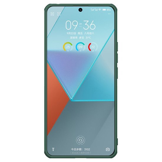 Husa protectie spate din plastic verde pentru Redmi Note 13 Pro 5G / POCO X6