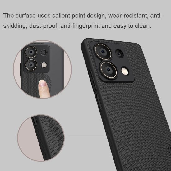 Husa protectie spate din plastic negru pentru Redmi Note 13 5G