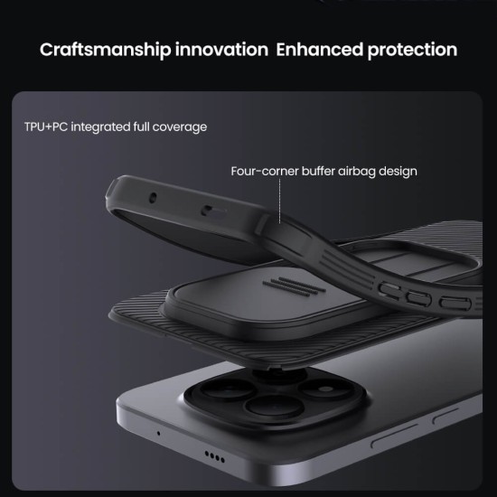 Husa protectie spate si camera foto neagră pentru Redmi Note 15 Pro+ / Poco M8 Pro 5G