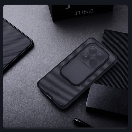 Husa protectie spate si camera foto transparentă neagră pentru Redmi Note 15 Pro 5G