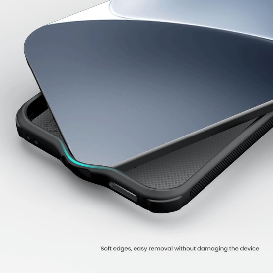 Husa protectie magnetică spate din plastic transparentă neagră pentru Xiaomi 17