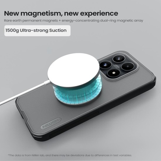 Husa protectie magnetică spate din plastic transparentă neagră pentru Xiaomi 17