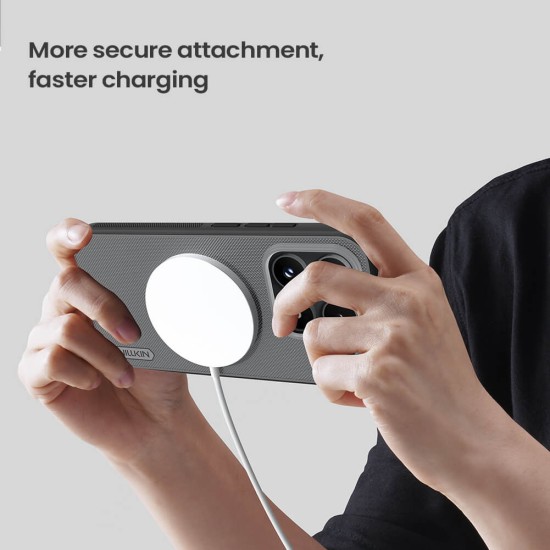 Husa protectie magnetică spate din plastic transparentă neagră pentru Xiaomi 17