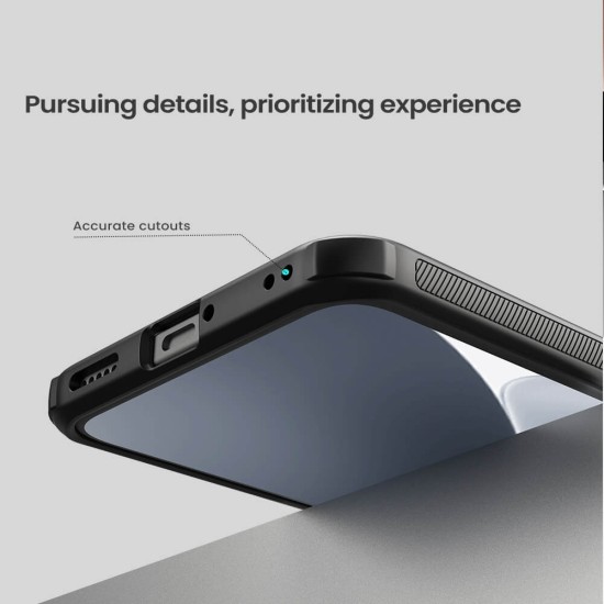 Husa protectie magnetică spate din plastic transparentă neagră pentru Xiaomi 17