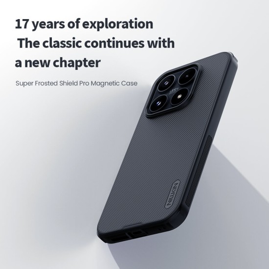 Husa protectie magnetică spate din plastic neagră pentru Xiaomi 17