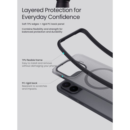 Husa protectie magnetică spate din plastic neagră pentru Xiaomi 17T Husa protectie magnetică spate din plastic neagră pentru Xiaomi 17T