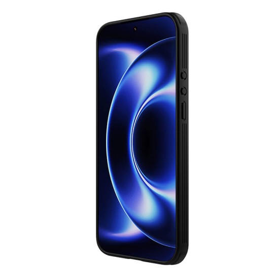 Xiaomi 17 Ultra husă magnetică CamShield Prop cu spate rigid și protecție pentru cameră, negru transparent