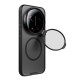 Xiaomi 17 Ultra husă magnetică CamShield Prop cu spate rigid și protecție pentru cameră, negru transparent