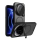 Xiaomi 17 Ultra husă magnetică CamShield Prop cu spate rigid și protecție pentru cameră, negru transparent