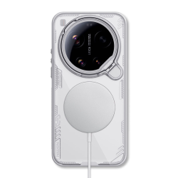 Husa magnetică transparentă gri pentru Xiaomi 17 Ultra