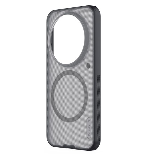 Husa protectie magnetică spate din plastic transparentă neagră pentru Xiaomi 17 Ultra