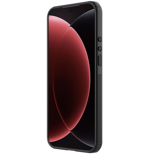 Husa protectie magnetică spate din plastic transparentă neagră pentru Xiaomi 17 Ultra