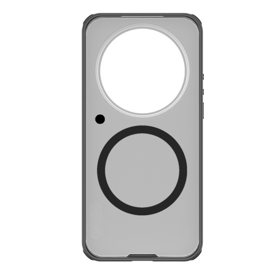 Husa protectie magnetică spate din plastic transparentă neagră pentru Xiaomi 17 Ultra