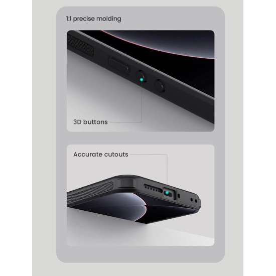 Husa protectie magnetică spate din plastic neagră pentru Xiaomi 17 Ultra