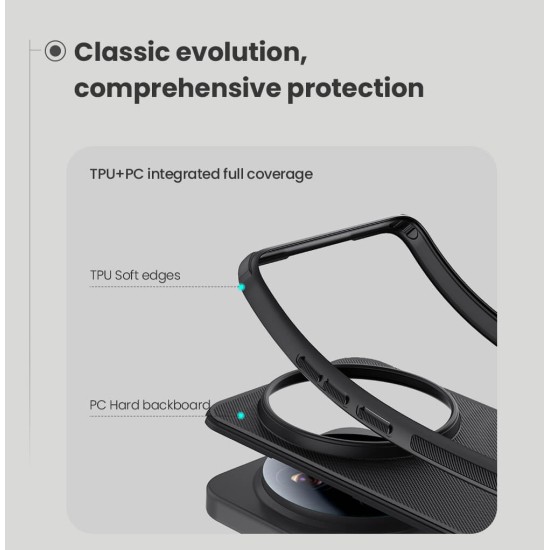 Husa protectie magnetică spate din plastic neagră pentru Xiaomi 17 Ultra