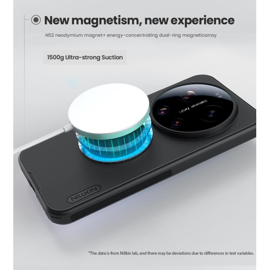 Husa protectie magnetică spate din plastic neagră pentru Xiaomi 17 Ultra