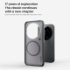 Husa protectie magnetică spate din plastic transparentă neagră pentru Xiaomi 17 Ultra
