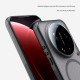 Husa protectie magnetică spate din plastic transparentă neagră pentru Xiaomi 17 Ultra