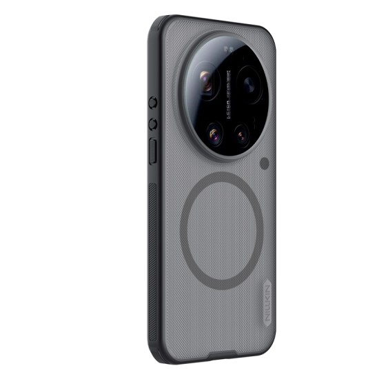 Husa protectie magnetică spate din plastic transparentă neagră pentru Xiaomi 17 Ultra