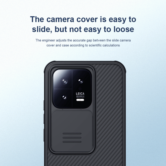 Husa protectie spate si camera foto negru pentru Xiaomi 13
