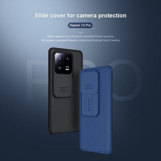 Husa protectie spate si camera foto albastru pentru Xiaomi 13 Pro