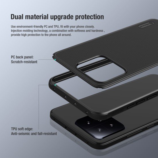 Husa protectie spate din plastic negru pentru Xiaomi 13