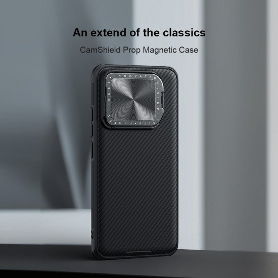 Husa magnetica protectie spate si camera foto albastru pentru Xiaomi 14 Pro