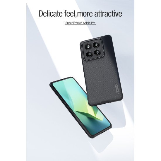 Husa protectie magnetică spate din plastic verde pentru Xiaomi 14 Pro