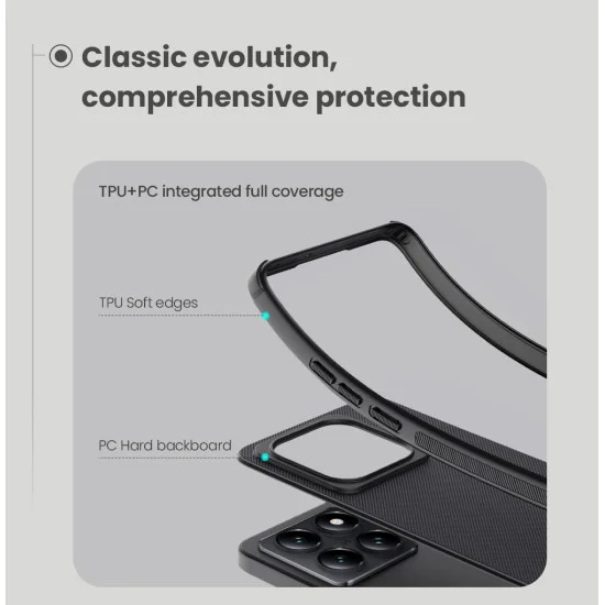 Husa protectie magnetică spate din plastic neagră pentru Xiaomi 14T