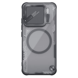 Husa magnetica transparentă protectie spate si camera foto neagră pentru Xiaomi 15