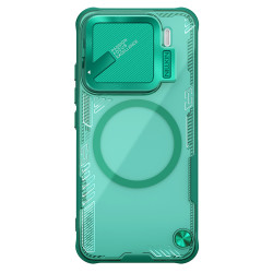 Husa magnetica transparentă protectie spate si camera foto verde pentru Xiaomi 15